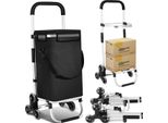 Carrello Spesa Tolletour, 6 Ruote, Con Scomparto Refrigerante E Ruote Saliscale, Shopper Pieghevole