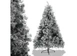 Jopassy Albero Di Natale Abete Con Supporto In Metallo Per Decorazione Natalizia Con Neve, Albero Di Natale 550 Punte Aghi In Pvc, Verde, 150Cm