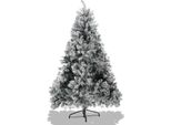 Yakimz Albero Di Natale Abete Con Supporto In Metallo Per Decorazione Natalizia Con Neve, Albero Di Natale 550 Punte Aghi In Pvc, Verde, 150Cm