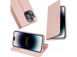 Kaardivahega MobiiliüMbris Dux Ducis Iphone 15 Pro Wallet Skin Pro, Roosa