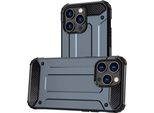 Custodia Blindata Per Iphone 15 Pro Max Hybrid Armor - Blu