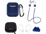 Set Custodia In Silicone Per Airpods 2 / Airpods 1 - Blu