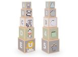 Torre Di Legno - Ordinamento Forme Numeri Alfabeto Animali