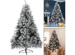 Tolletour Albero Di Natale Aghi Di Pino Con Supporto Esterno Floccato 150Cm Con Polvere Di Neve