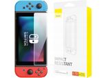 Baseus Set 2X Vetro Temperato Per Nintendo Switch Oled 2021 Trasparente