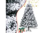 Jayseuw 150Cm Albero Di Natale Artificiale Con Neve Incl. 550 Punte Aghi In Pvc, Supporto In Metallo, Abete, Albero Di Natale