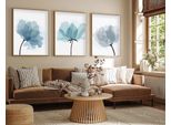 Wallity, Huhu206 - 50 X 70, Quadro Decorativo In Mdf Con Cornice (3 Pezzi), 100 % Mdf, Multicolore, 50 X 70 Cm