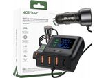 Acefast B11 138W Usb-A Usb-C Caricabatterie Da Auto Con 6 Porte - Nero