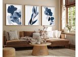 Wallity, Huhu207 - 50 X 70, Quadro Decorativo In Mdf Con Cornice (3 Pezzi), 100 % Mdf, Multicolore, 50 X 70 Cm