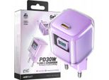 Acefast A53 Pd 30W Caricatore Gan Usb-C Con Display - Viola