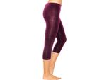 Leggings 3/4 Da Donna In Cotone Dunkellila Xxl