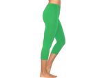 Leggings 3/4 Da Donna In Cotone Verde M