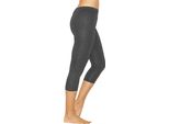 Leggings 3/4 Da Donna In Cotone Grigio Scuro S