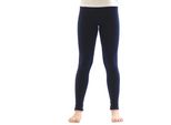 Leggings Termici Da Bambina In Pile Pantaloni Lunghi In Cotone Blu Scuro 134