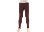 Leggings Termici Da Bambina In Pile Pantaloni Lunghi In Cotone Marrone 134