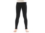 Leggings Termici Da Bambina In Pile Pantaloni Lunghi In Cotone Nero 134