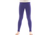 Leggings Termici Da Bambina In Pile Pantaloni Lunghi In Cotone Viola 134