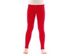 Leggings Termici Da Bambina In Pile Pantaloni Lunghi In Cotone Rosso 134