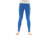 Leggings Termici Da Bambina In Pile Pantaloni Lunghi In Cotone Blu 134