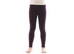 Leggings Termici Da Bambina In Pile Pantaloni Lunghi In Cotone Viola Scuro 134