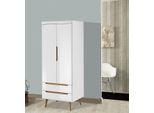 Armadio Multiuso Armadio Multiuso 80Cm Bianco Lucido Rovere Riviera
