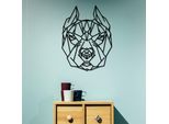 Wallity, Pit Bull, Decorazione Da Parete, Nero, Metallo, 43 X 56 Cm