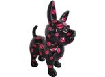 Casa Padrino Figura Decorativa Di Design Chihuahua Cane Nero/Rosa H. 91 Cm - Scultura Decorativa Resistente Alle Intemperie - Decorazione Per Il Soggiorno - Decorazione Per Il Giardino - Figura Animale Decorativa Di Design