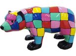 Casa Padrino Figura Decorativa Di Design Orso Multicolore 100 X H. 60 Cm - Scultura Decorativa Resistente Alle Intemperie - Decorazione Soggiorno - Decorazione Giardino - Decorazione Di Design Figura Animale