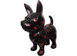 Casa Padrino Figura Decorativa Di Design Chihuahua Cane Nero/Rosso H. 91 Cm - Scultura Decorativa Resistente Alle Intemperie - Decorazione Soggiorno - Decorazione Giardino - Figura Animale Decorativa Di Design