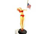Casa Padrino Statuetta Decorativa Lady Usa H. 110 Cm - Scultura Decorativa Resistente Alle Intemperie - Decorazione Per Il Soggiorno - Decorazione Per Il Giardino - Decorazione Per Il Patio
