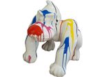 Casa Padrino Figura Decorativa Gorilla Scimmia Bianco / Multicolore H. 70 Cm - Scultura Decorativa Resistente Alle Intemperie - Decorazione Soggiorno Giardino Terrazza