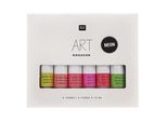 Set Di Colori A Guazzo - Colori Fluo - 6 X 12 Ml