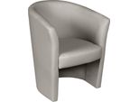 Dmora Poltrona Ago Grigio, Braccioli Peso Supportato 90 Kg