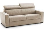 Talamo Italia Divano Fisso 2 Posti Schiavo 95X200X85H Cm Beige Beige, Sfoderabile Lavabile Italy