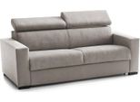 Talamo Italia Divano Fisso 2 Posti Aggius 95X200X85H Cm Grigio Tortora, Sfoderabile Lavabile Italy