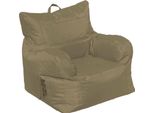Talamo Italia Poltrona Ossidiana Beige, Braccioli Peso Supportato 90 Kg Italy