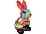 Casa Padrino Statuetta Decorativa Coniglio Multicolore H. 65 Cm - Scultura Decorativa Resistente Alle Intemperie - Statuetta Decorativa Da Giardino - Statuetta Decorativa Da Salotto - Statuetta Decorativa Per Animali - Accessori Decorativi Di Design