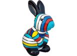 Casa Padrino Statuetta Decorativa Coniglio Multicolore H. 65 Cm - Scultura Decorativa Resistente Alle Intemperie - Statuetta Decorativa - Statuetta Decorativa Da Salotto - Statuetta Decorativa Da Giardino - Accessori Decorativi Di Design