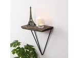 Skye Decor, Phalaenopsis, Mensola Da Parete, Nero, 100 % Fibra Di Legno, 27 X 15 X 30 Cm