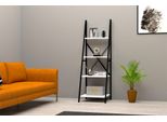 Skye Decor, Passi - Bianco, Nero, Libreria, Bianco, 100 % Melamine Coated Slipboard, 50 X 44 X 150 Cm