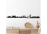 Wallity, Skyline Di Istanbul, Decorazione Murale, Nero, Metallo, 117 X 13 X 0,15 Cm