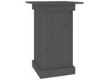 Vidaxl Portafiori Grigio 40X40X60 Cm In Legno Di Pino Massiccio