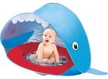 Tenda Da Spiaggia Blu Per Bambini Con Piscina, Tenda Da Spiaggia Pop-Up Per Bambini