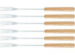 Set Di 6 Forchette Da Fonduta In Legno Chiaro Tableandcook 3008187