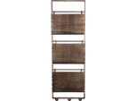Gilde ZeitungsstäNder, Rechteckig, "Loft"", Metall, Silberfarben, Ve 1, L. 8 Cm, B. 28,5 Cm, H. 85 Cm 74146"
