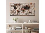 Wallity, Mappa Del Mondo Grande - 3, Decorazione Da Parete, Multicolore, Metallo, 120 X 60 Cm