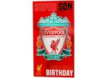 Liverpool Fc - Biglietto Di Auguri "Super Son"" - Cartoncino TA11563 (Taglia Unica) (Rosso/Bianco)"