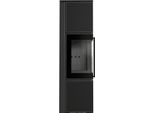 Stufa In Acciaio Kratki Tora/M 8 Kw Ø 150 Quarzo Sinterizzato Nero Assoluto Rivestimento Nero Con Porta A Molla