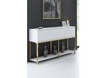 Skye Decor, Lord - Bianco, Oro, Mobili Da Soggiorno, Bianco, 150 X 80 X 30 Cm