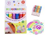 Set Di 6 Pennarelli 3D Per Bambini, Pennarelli Creativi, Pennarelli Magici Per La Pittura 3D, Pennarelli Popcorn Per Bambini E Adulti - Puffpens